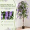6 FT Artificial Wisteria Tree with Purple Flowers and Natural Trunk